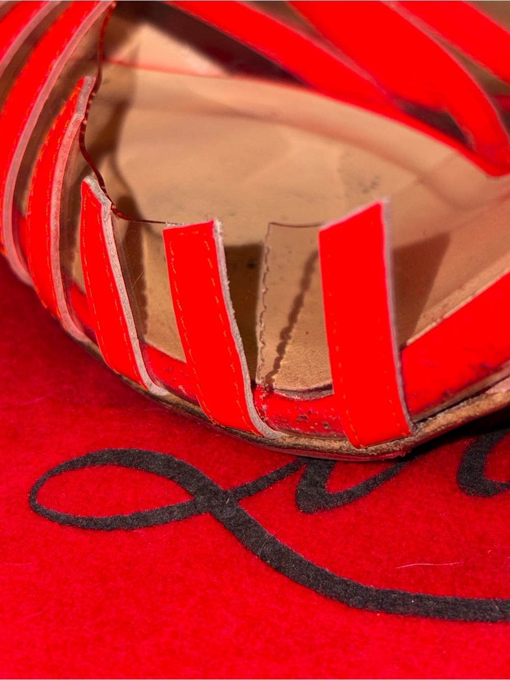 Christian Louboutin Pink/Coral Pointed Heels - Picture 8 of 13